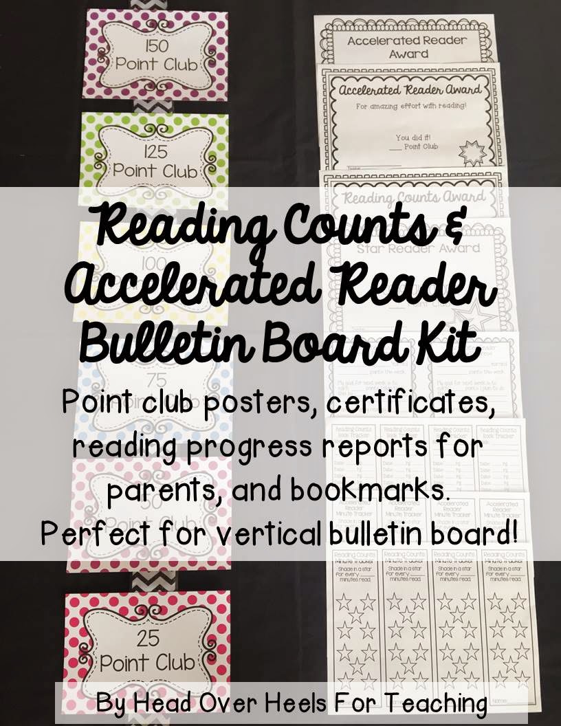 Head Over Heels For Teaching Fall Reading Organizers, Reading Counts