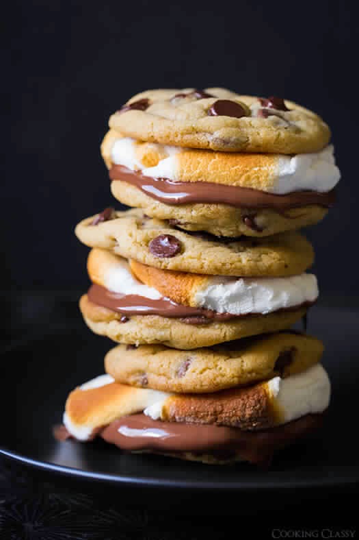 Chocolate Chip Cookie S’mores Chocolate Chip Cookie S’mores