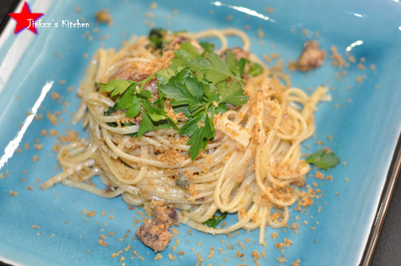 to Jinkzz's Kitchen Pasta With Sardines, Bread Crumbs and Capers