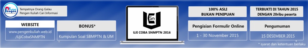 Uji Coba SNMPTN 2016