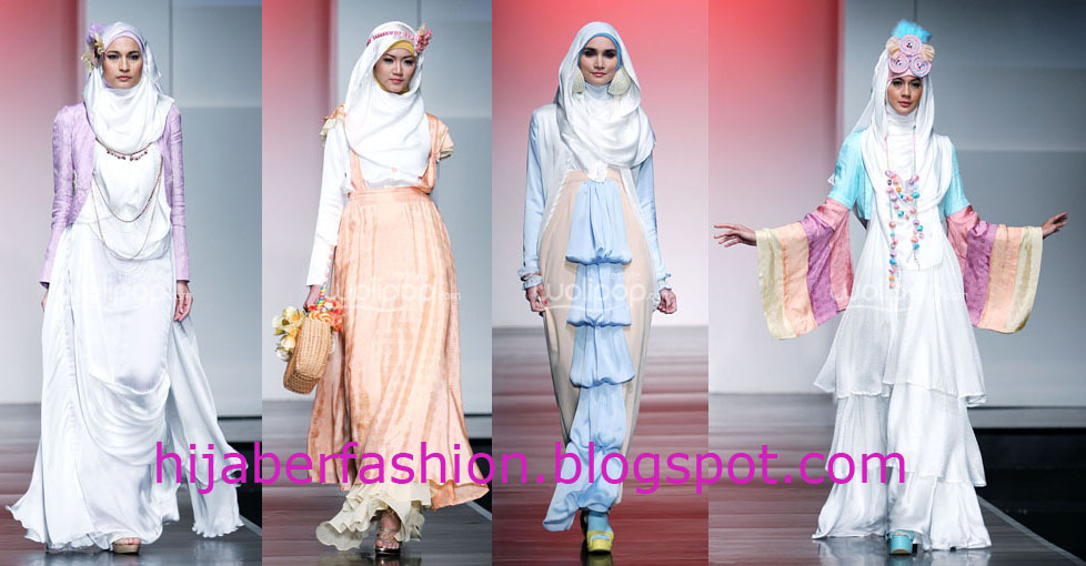 baju pernikahan hijab modern warna pastel
