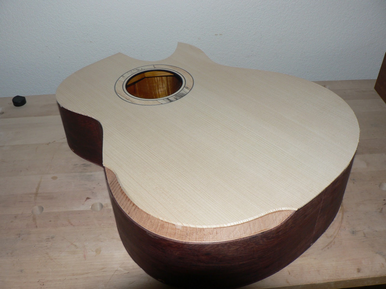 kohei fujii guitars MD Beveled armrest making