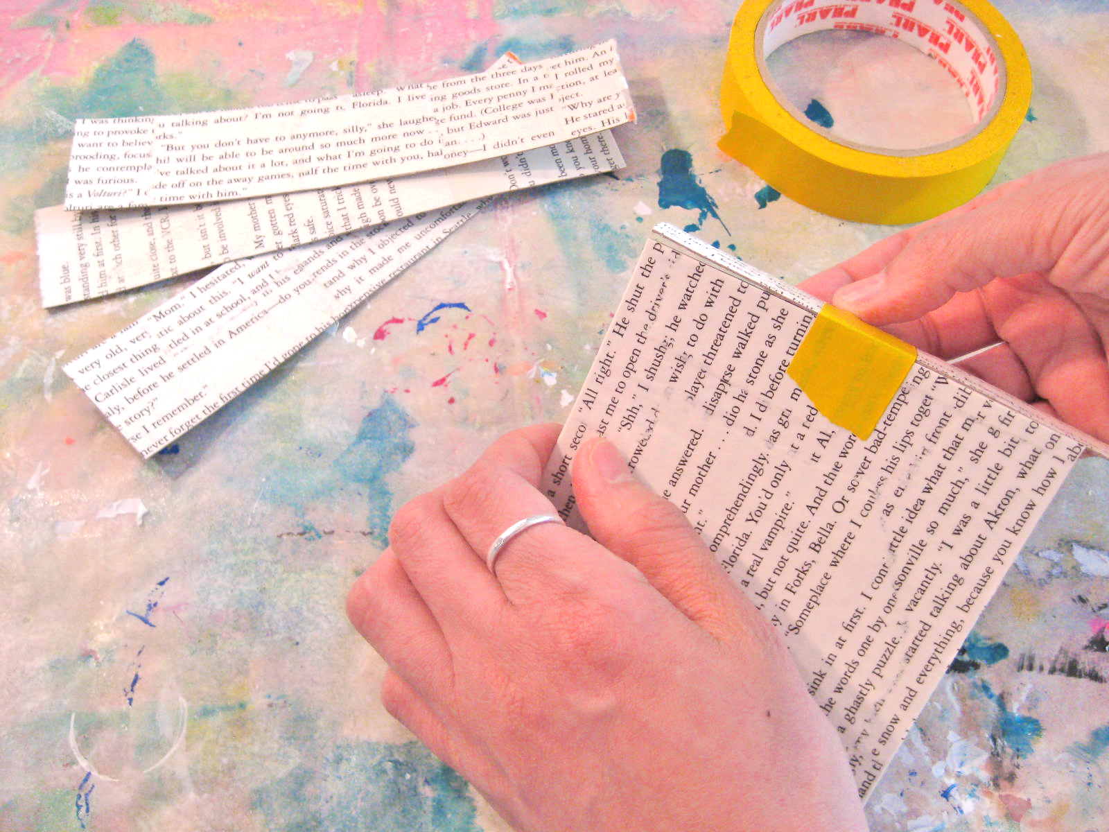 Alma Stoller how to make a cardboard canvas