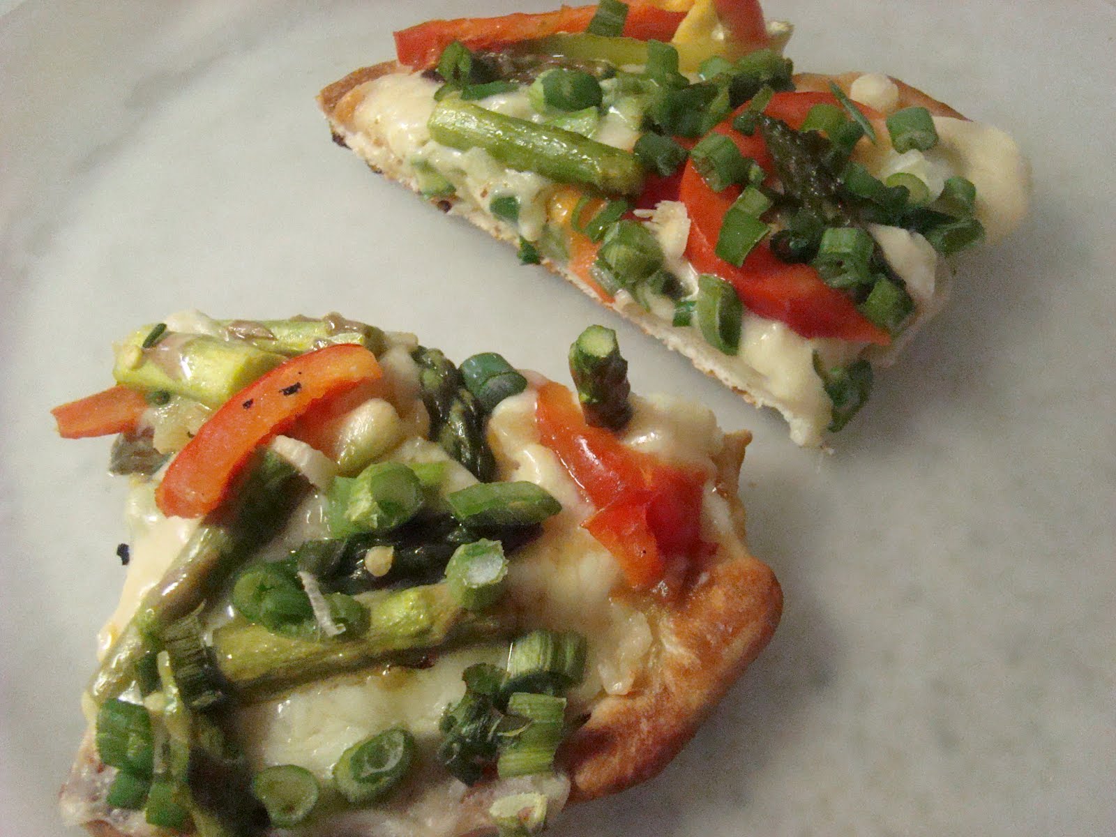 My Favorite Recipes Collection Asparagus + Veggies White Sauce Pizza