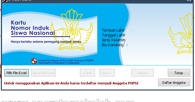 APLIKASI CETAK KARTU NISN BERBASIS DAPODIK (ENISN Card