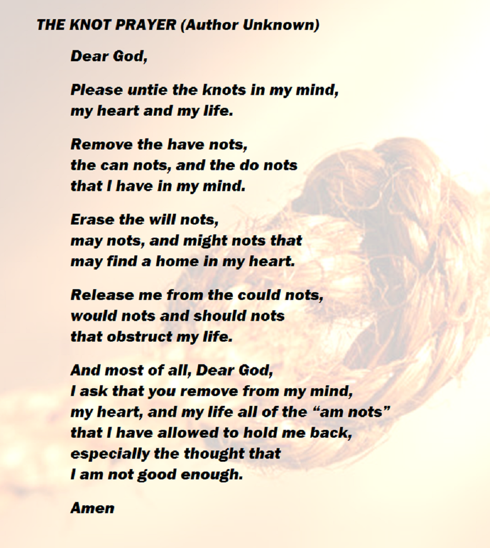 The Second Half of My Life The Knots Prayer