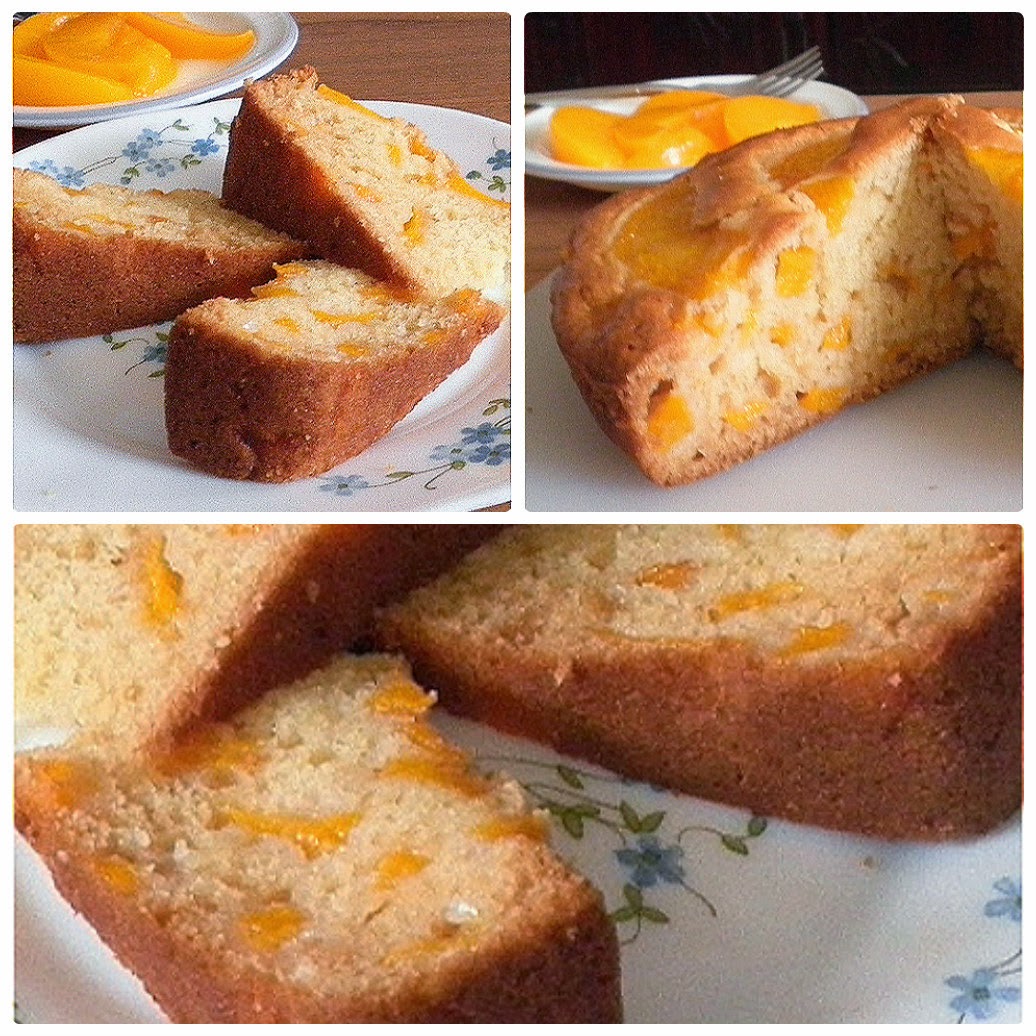 TREAT & TRICK EGGLESS PEACH CAKE