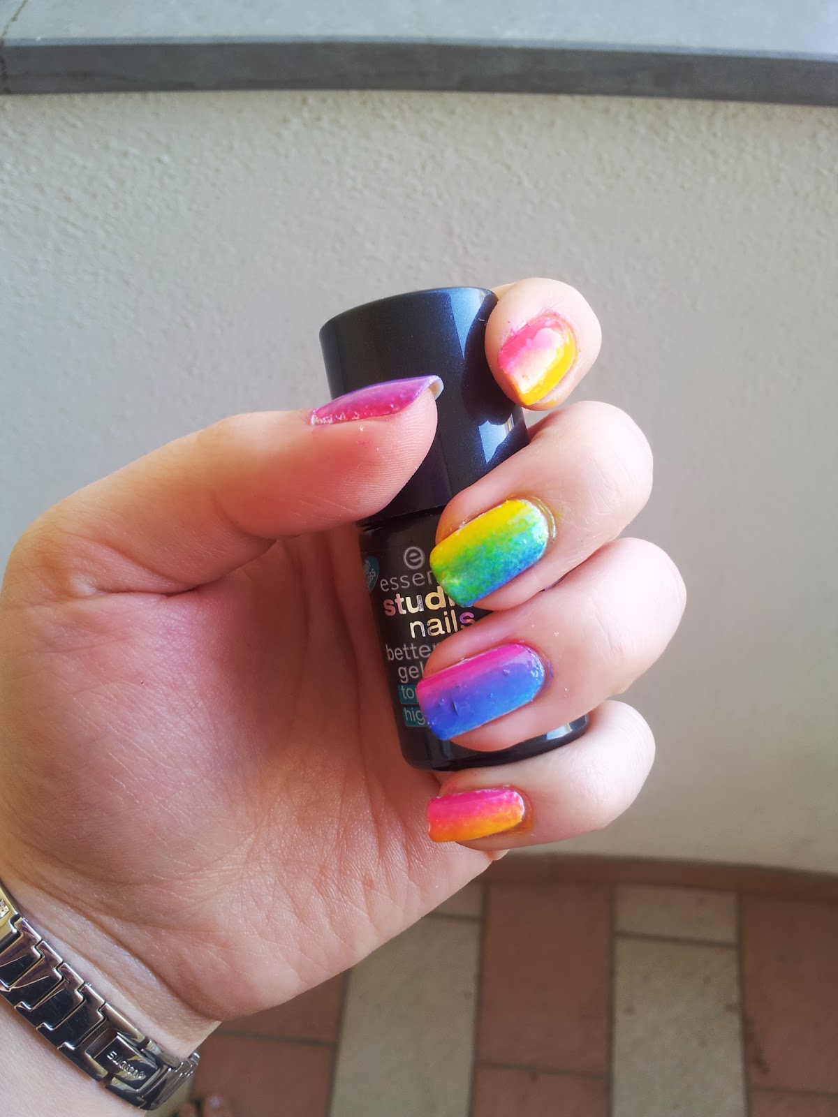 Sponge nail arcobaleno