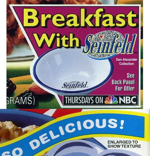 Dan Alexander Dizmentia NBC It! Seinfeld And Wings Kellogg's Cereal Prizes