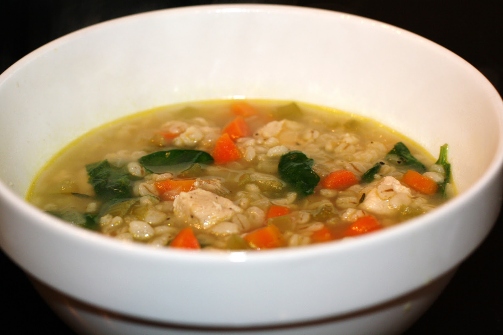 what's for dinner? chicken barley soup... 45 minutes