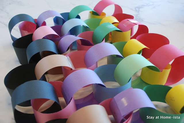 how to make rainbow paper chains