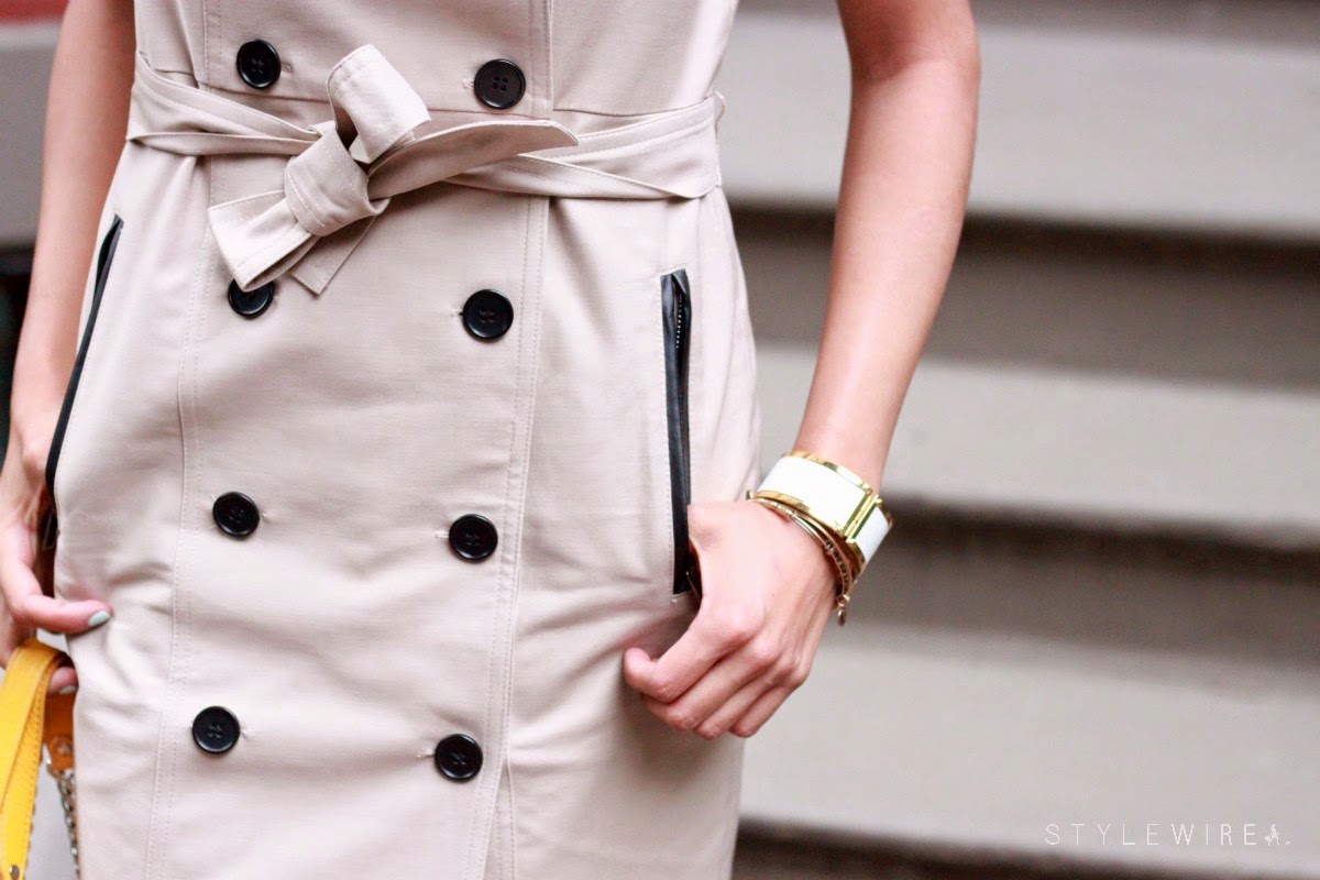 What I Wore Ann Taylor Trench Dress Style Wire Boston Adventure