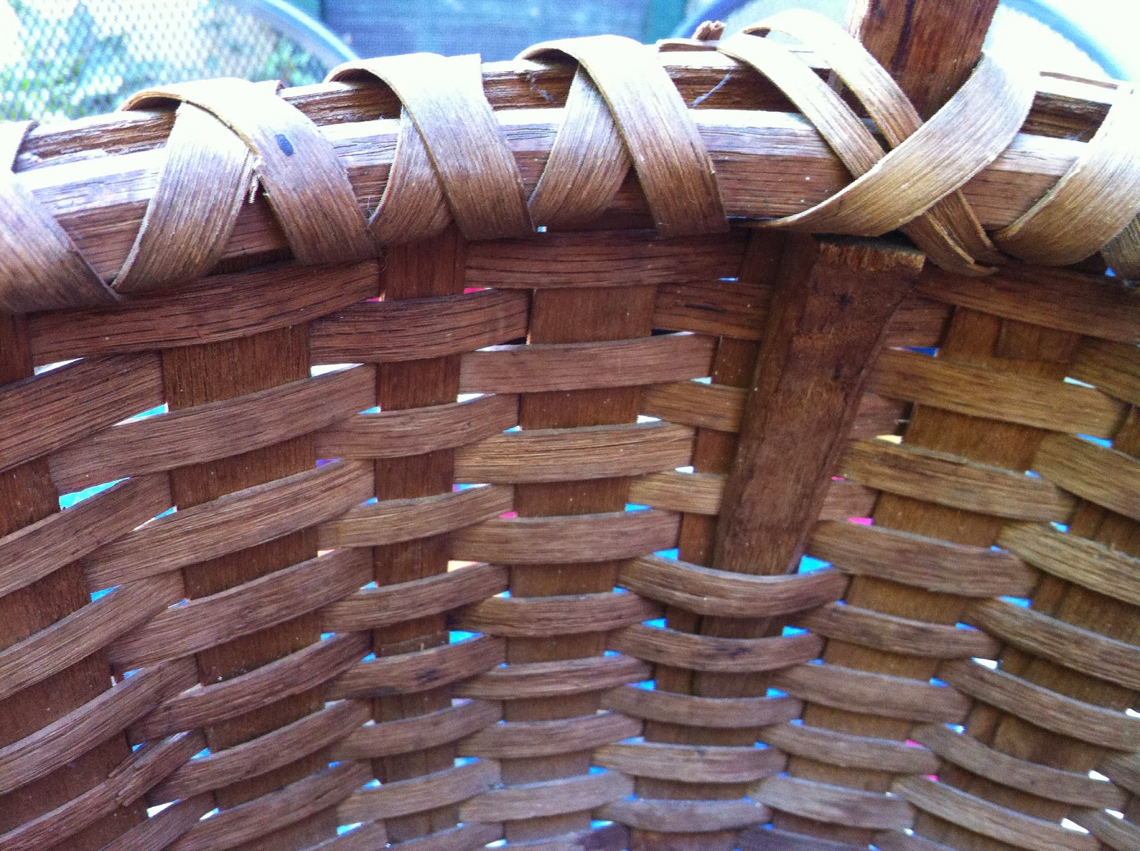 Wunderful Things 1800's Northeast Native American Black Ash Splint Basket