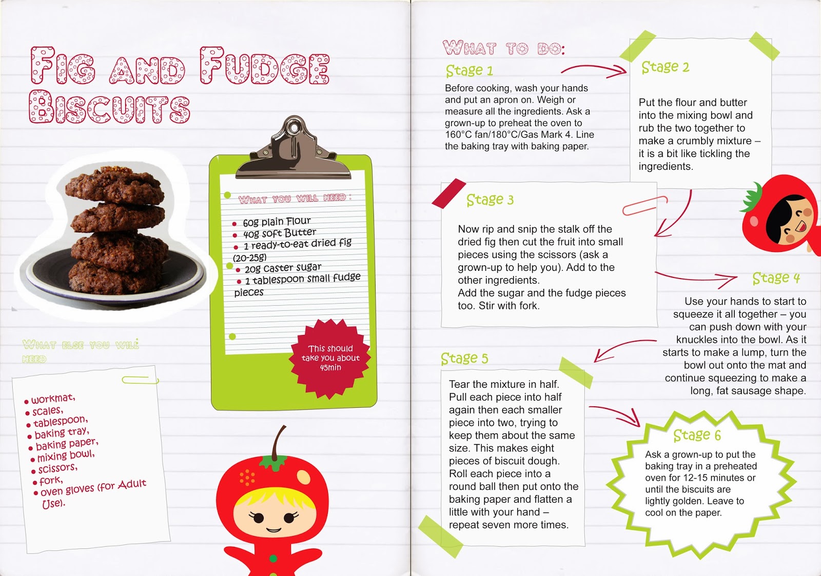childrens book design cbeebies i can cook recipe page design