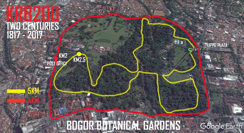 Kebun Raya Bogor 200K â€¢ course map