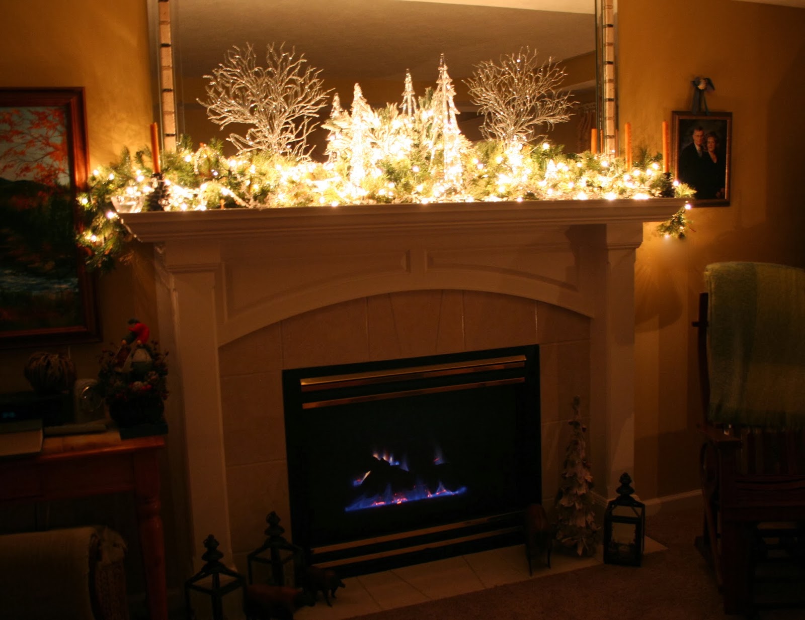 bonesoflife Lights on the mantel!