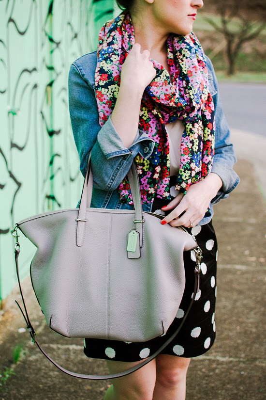 Here & Now: floral + polka dots