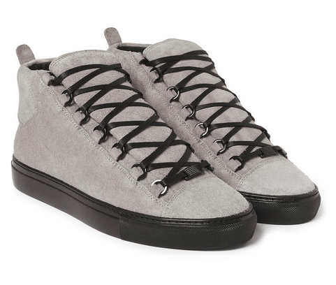 grey suede high top sneakers