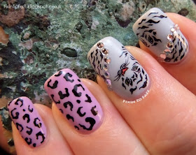 Big Cats leopard tiger water decal nail art born pretty store