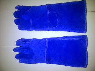 Blue Split Gloves 16"