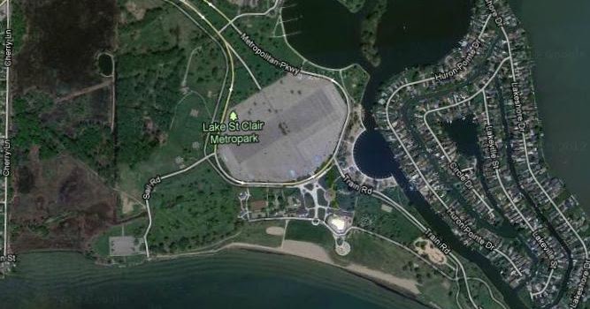 Lake St Clair Metropark Map Running Through Metro Detroit: Lake St. Clair Metropark