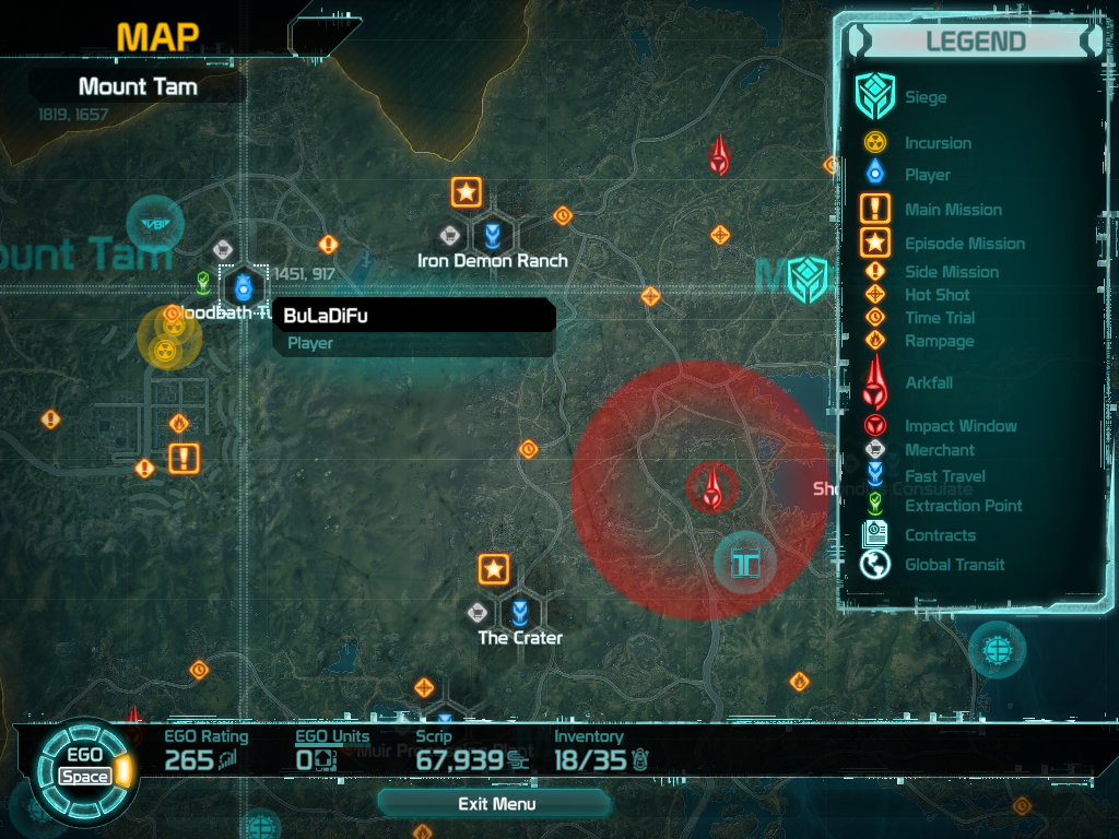 defiance ingame world map