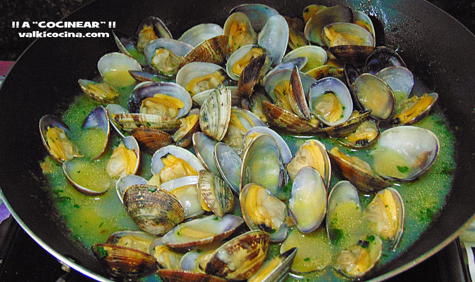 ALMEJAS EN SALSA VERDE ¡¡A COCINEAR!! Recetas