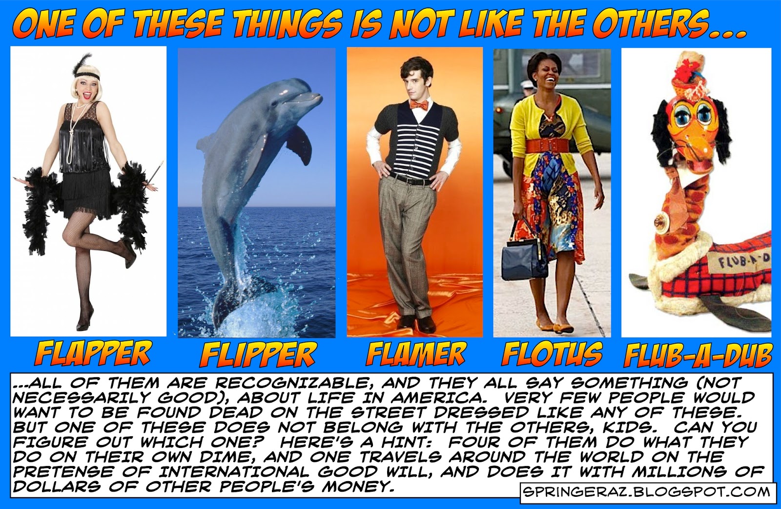 springer's blog One Of These Things Is Not Like The Others...