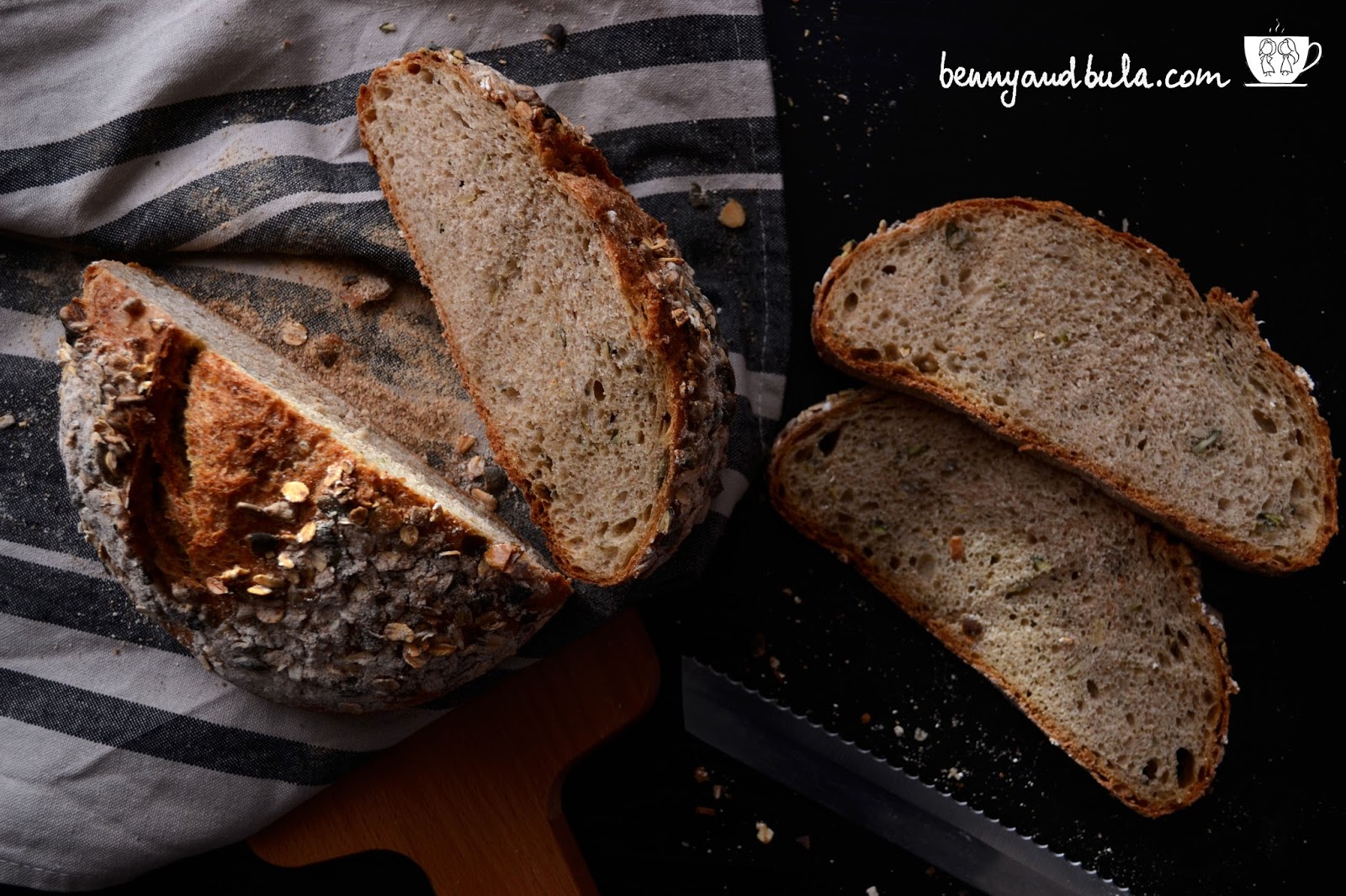 ricetta pane ai cereali e semi/seeded multigrain bread recipe