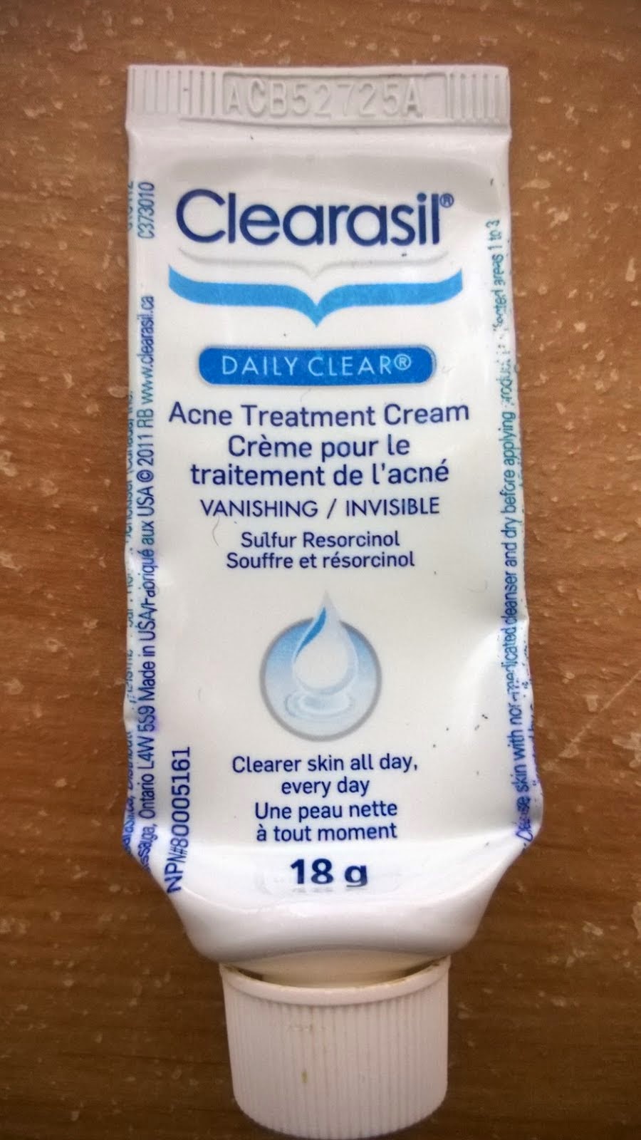 Skincare Review Empties Clearasil Acne Treatment Cream Sulfur Resorcinol