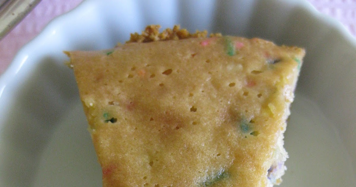 Serves Two Confetti Cake Pie (with a graham cracker crust!)