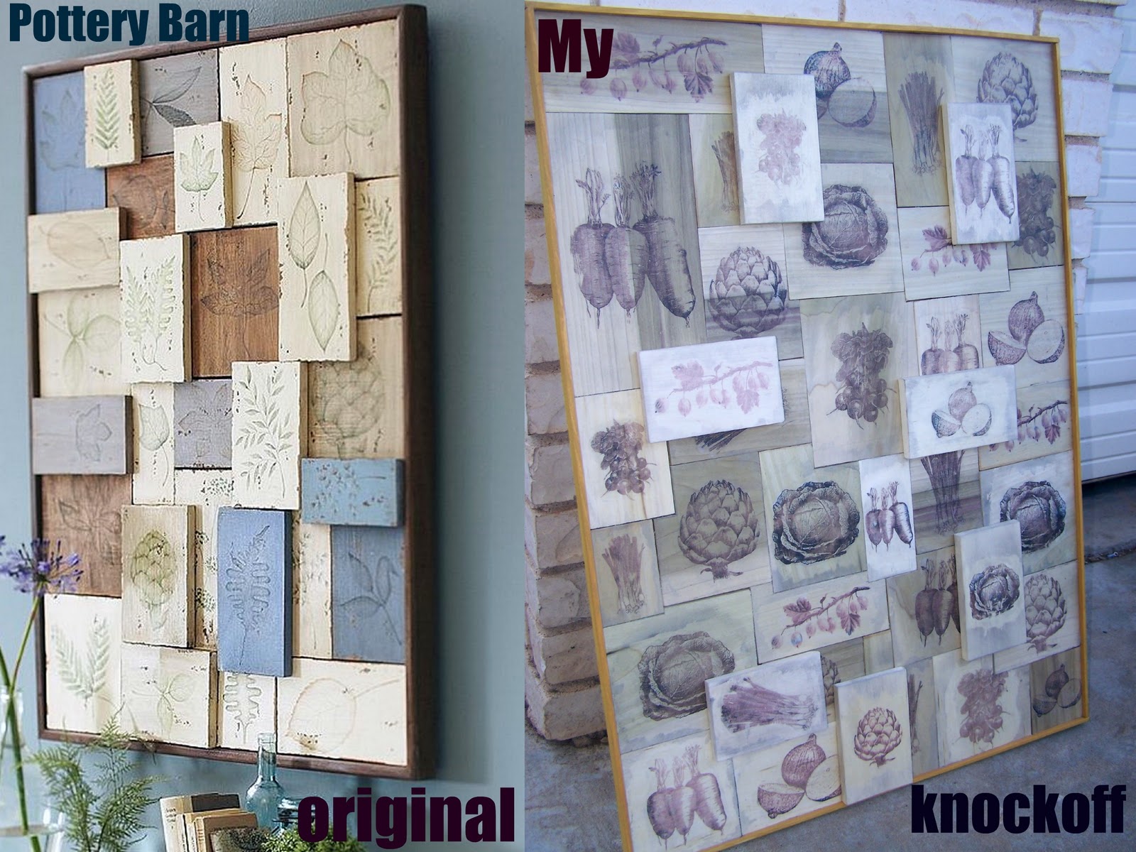 Art Surrounds Us Pottery Barn Knockoff..Kitchen Art