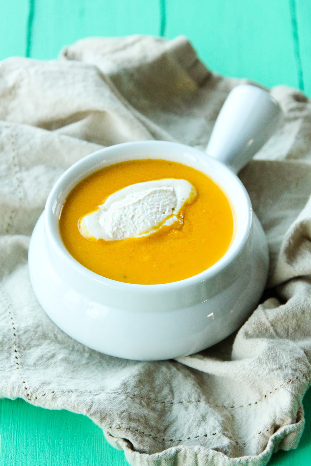 Life Made Simple Butternut Squash Soup with Spiced Cream