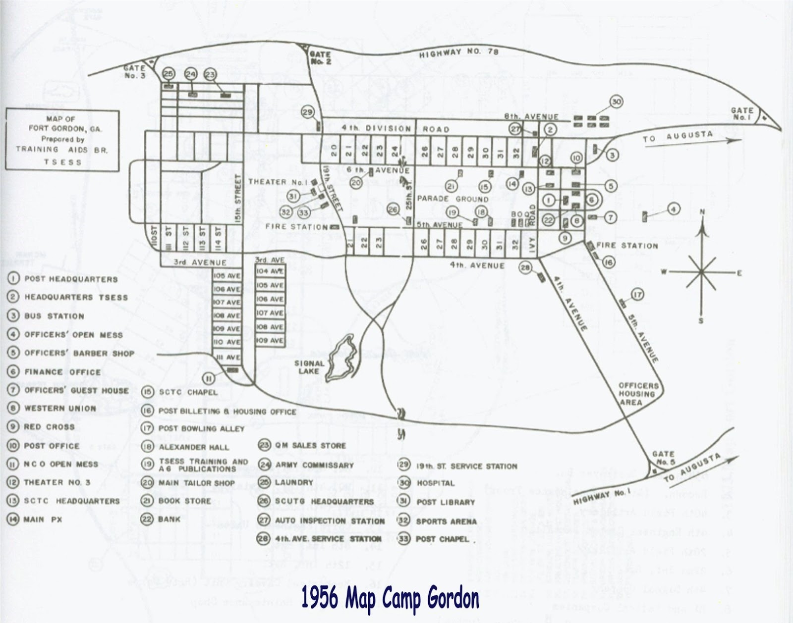 Fort Gordon Building Map Taipei Signal Army: Vietnam War Era, Fort Gordon, Augusta, Ga