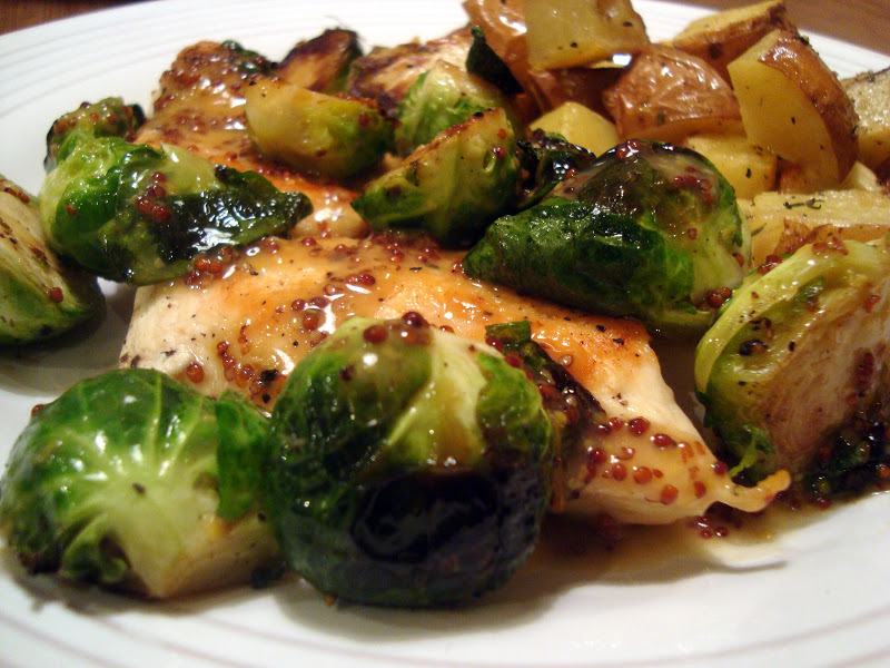 Headspace Chicken with Brussels Sprouts and Mustard Cider Sauce