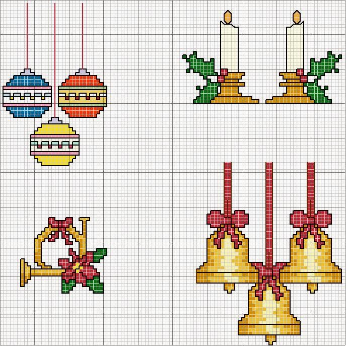 ­Ponto cruz: Natal Gráficos Ponto Cruz