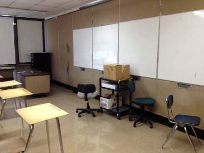 empty ugly classroom