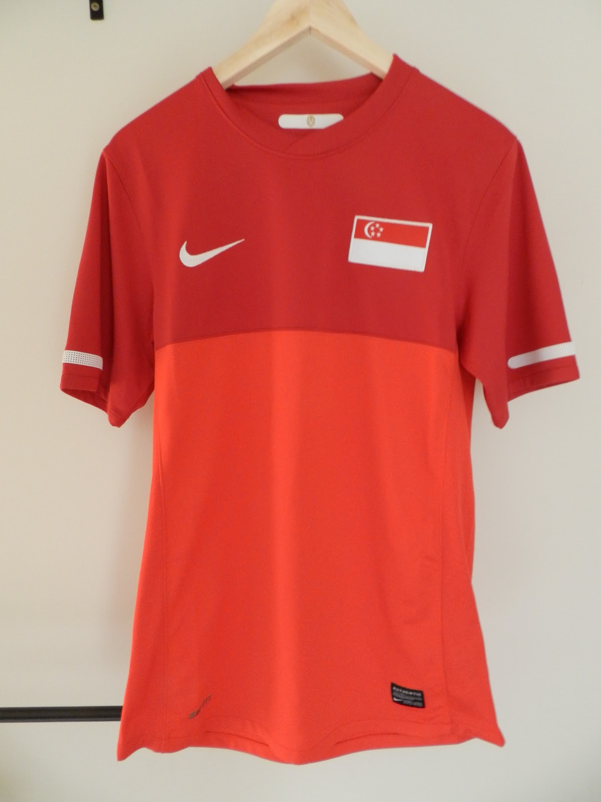 My Collection of National Football Shirts Singapore
