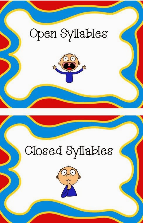 Open and Closed Syllables - Classroom Freebies