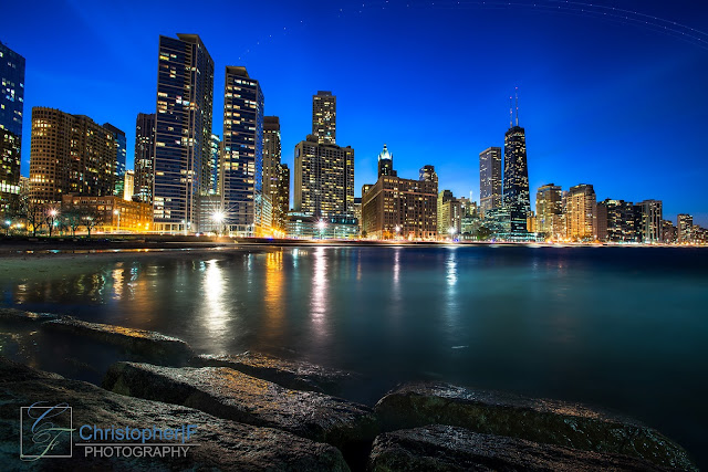 Chicago at Blue Hour HDR