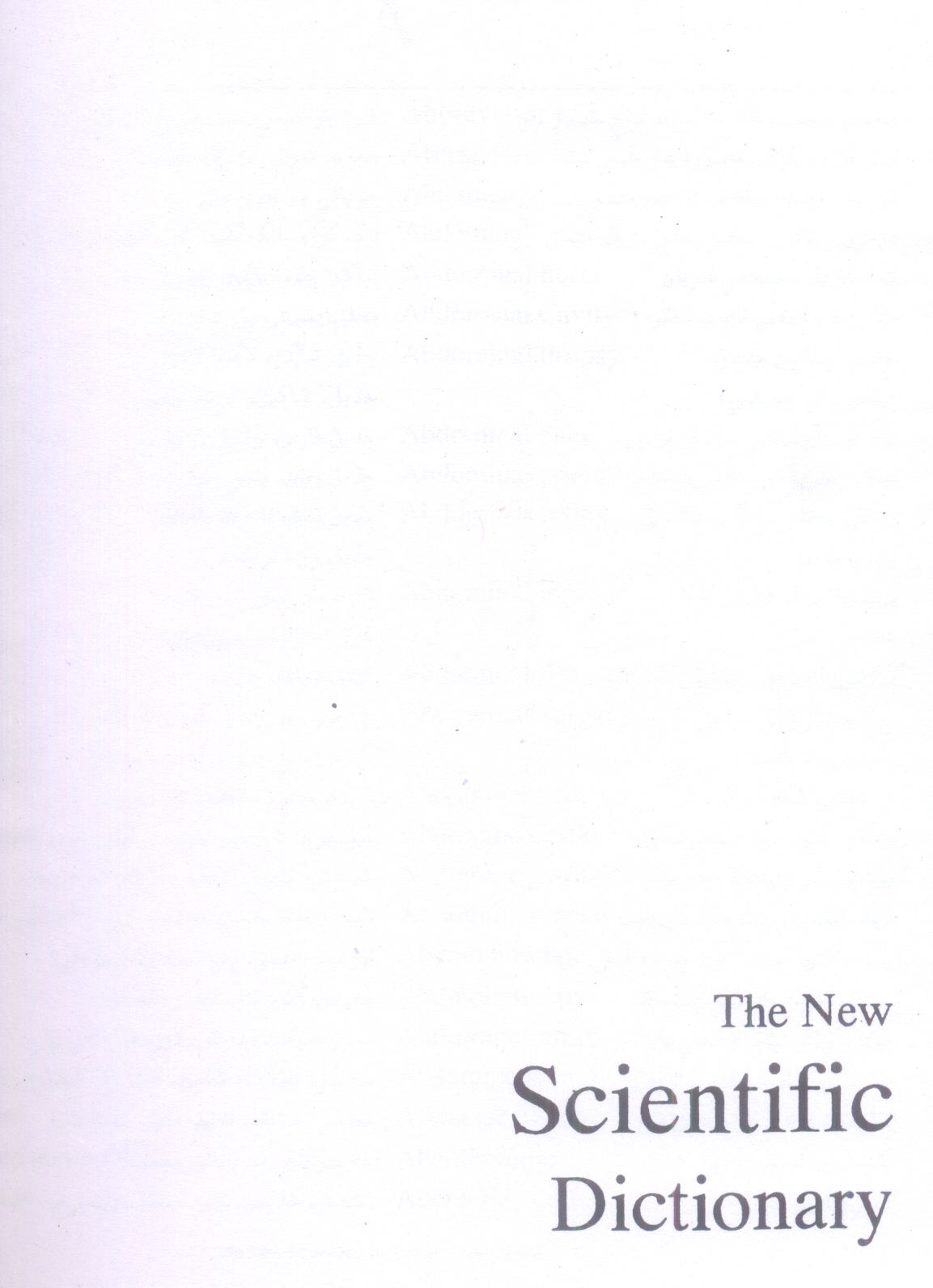 The New Scientific Dictionary English to Sindhi Roshni Publication