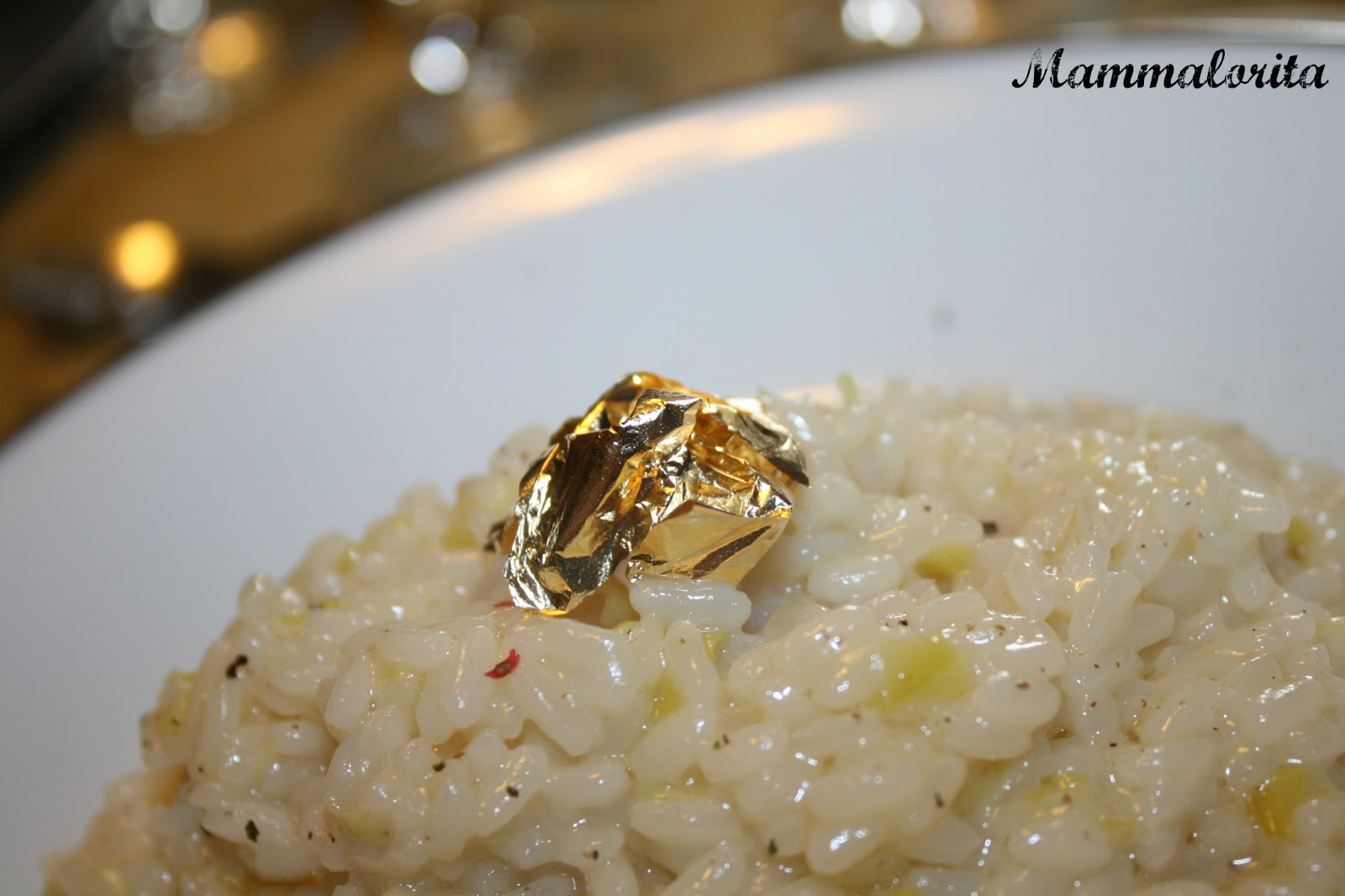 Mammalorita.... Risotto al prosecco con sfoglia d'oro