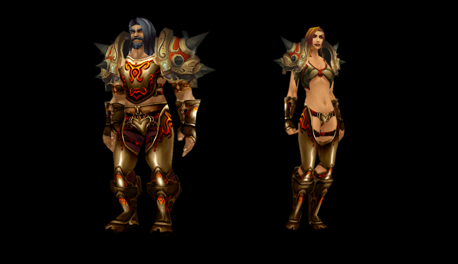 Same armor set (Bloodfist set from World of Warcraft)