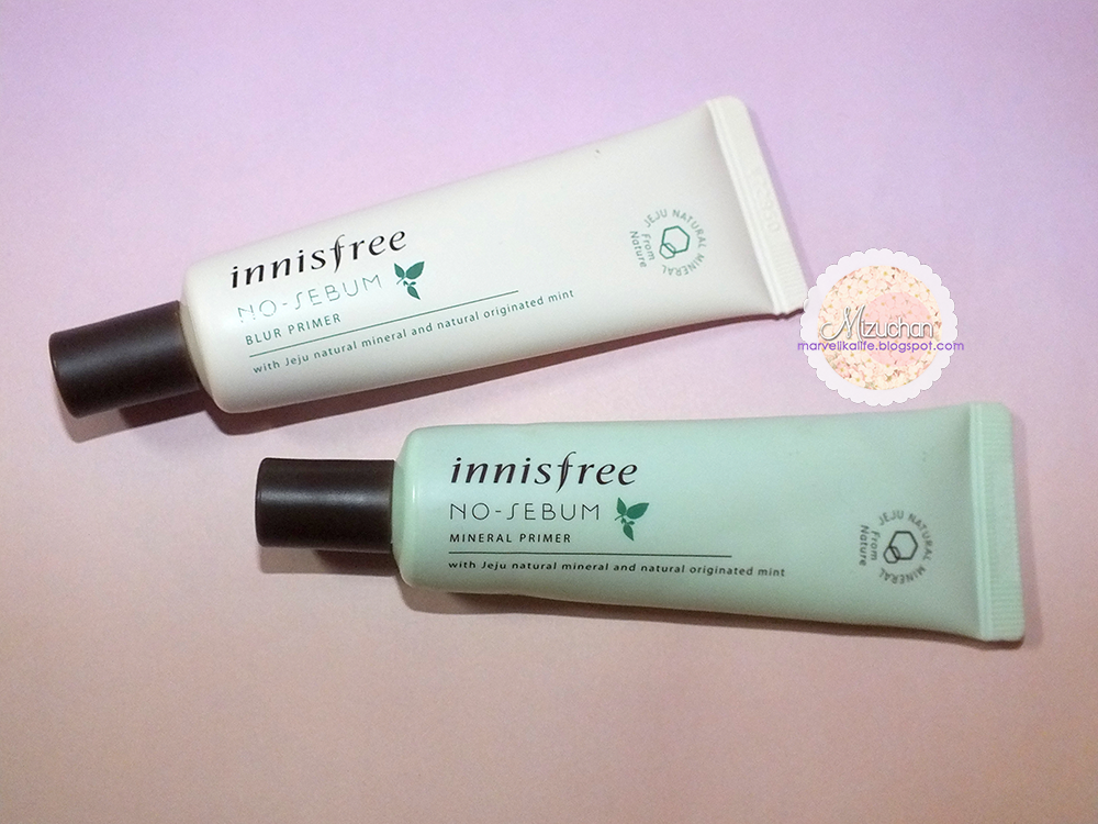 ♥ Mizuchan ♥ [REVIEW] Innisfree No Sebum Blur Primer VS Mineral Primer