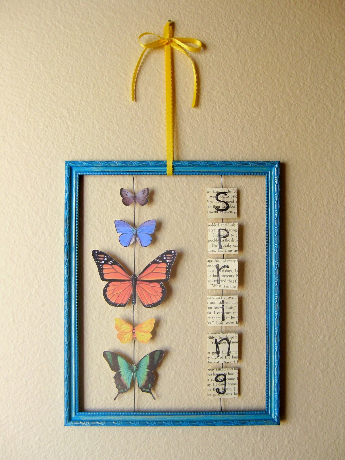 butterfly wall hanging tutorial...