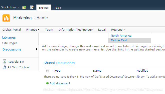 sharepoint 2010 top navigation drop down menu sharepoint 2010 top navigation drop down menu