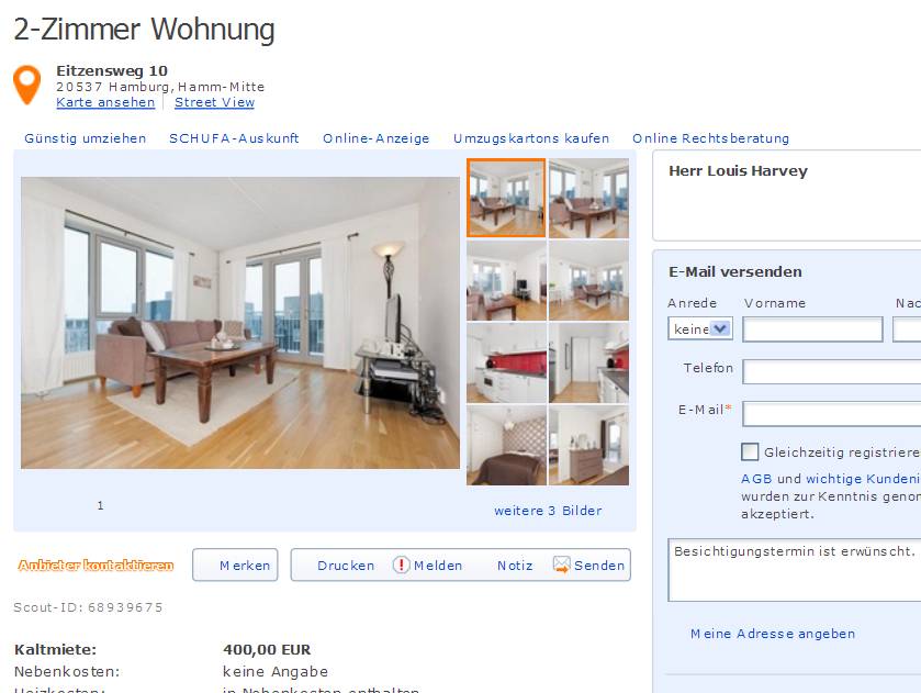 Informationen Uber Wohnungsbetrug Informations About Rental Scam