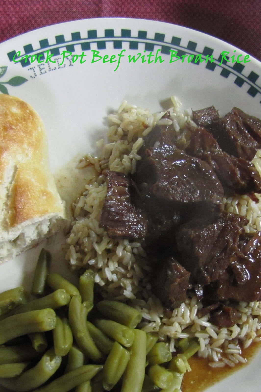 A'lil Country Sugar Crock Pot Beef with Brown Rice