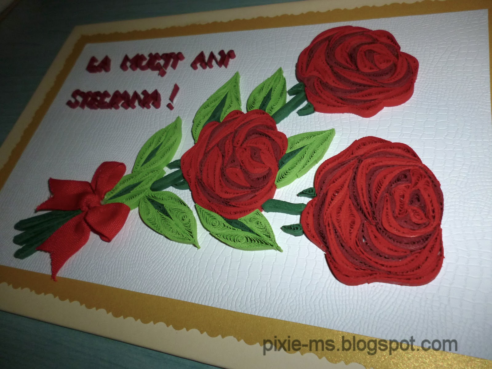 Papírvilág quilled rose bouquet / quilling rózsacsokor