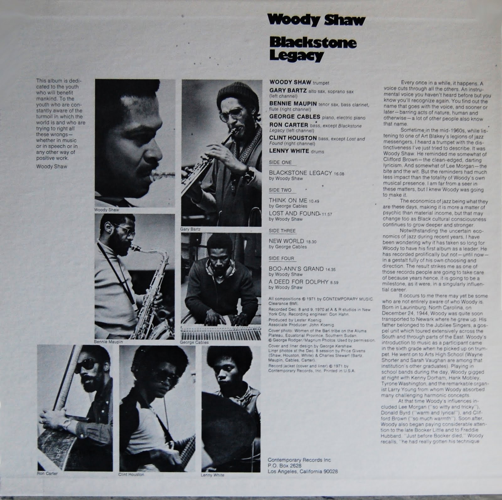 MUSIC FOR MY PEOPLE Woody Shaw Blackstone Legacy (1970)